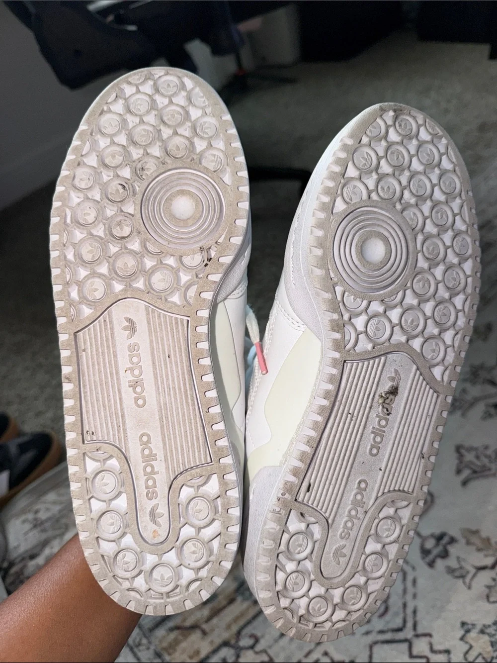 Hello Kitty Adidas Girls' White Floral Accent Sneakers size 6.5 Y